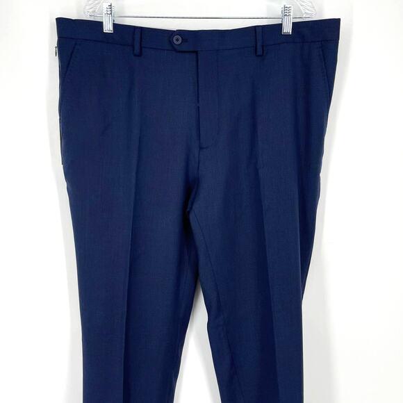 Ted Baker OVVAT Performance Suit Trouser Pants Wool Navy Blue Men's 40R - Picture 6 of 8